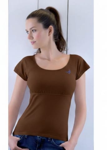 ⁨T-SHIRT ATLANTIC LVS-476 (Brown, Size M (38))⁩ at Wasserman.eu