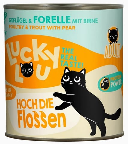 ⁨Lucky Lou Lifestage Adult Drób i pstrąg puszka 800g⁩ w sklepie Wasserman.eu