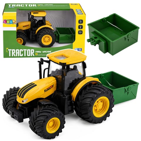 ⁨Traktor Rolniczy Farmerski Z Rozsiewaczem Nawozu Światła Dźwięk Żółty 1:24⁩ w sklepie Wasserman.eu