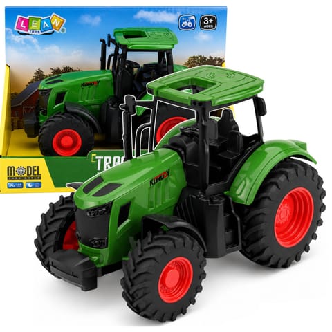⁨Traktor Rolniczy Farmerski Gospodarski Gumowe Koła Zielony 1:24⁩ w sklepie Wasserman.eu