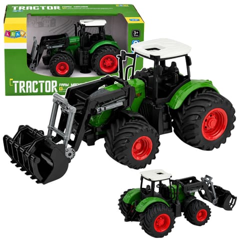 ⁨Traktor Rolniczy Farmerski Z Ładowaczem Czołowym Gumowe Koła Zielony 1:24⁩ w sklepie Wasserman.eu