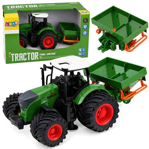 ⁨Traktor Rolniczy Farmerski z Siewnikiem Gumowe Koła Maszyna Rolnicza 1:24⁩ w sklepie Wasserman.eu