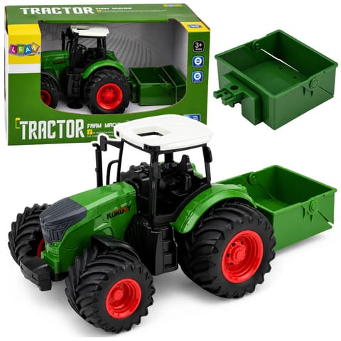 ⁨Traktor Rolniczy Farmerski Z Rozsiewaczem Nawozu Gumowe Koła Zielony 1:24⁩ w sklepie Wasserman.eu