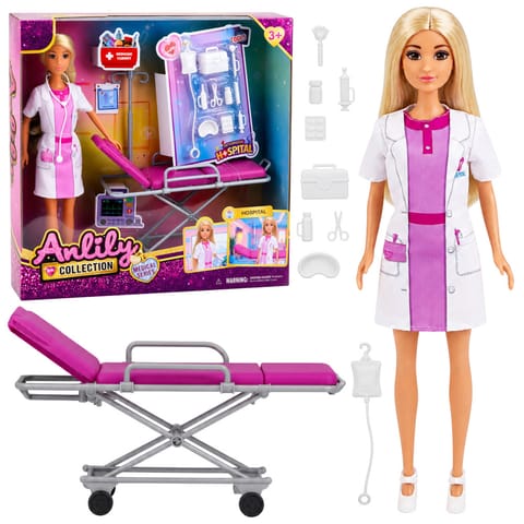 ⁨Lalka Anlily Lekarka Doktor Nosze Akcesoria Medyczne Szpital Zestaw⁩ w sklepie Wasserman.eu