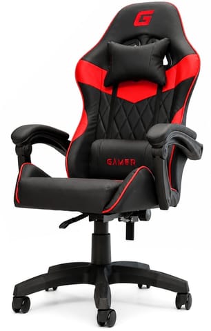 Fotel obrotowy gamingowy EVO PU RED XL w sklepie Wasserman.eu