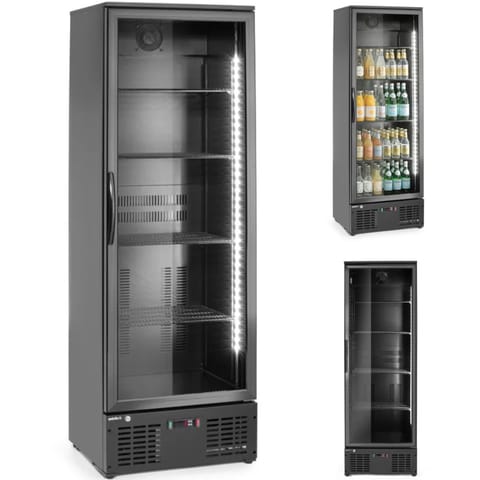 ⁨Lodówka chłodziarka barowa 1-drzwiowa 4 półki LED 243 l 195 W⁩ w sklepie Wasserman.eu