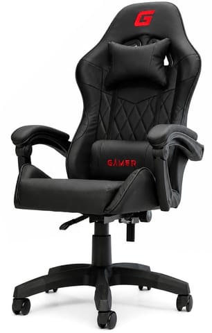 Fotel obrotowy gamingowy EVO PU BLACK XL w sklepie Wasserman.eu