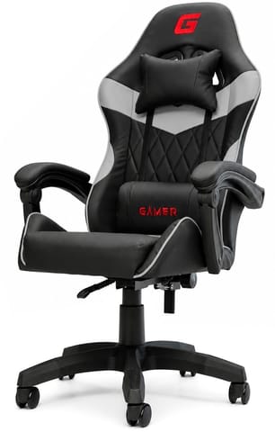 Fotel obrotowy gamingowy EVO PU GREY XL w sklepie Wasserman.eu