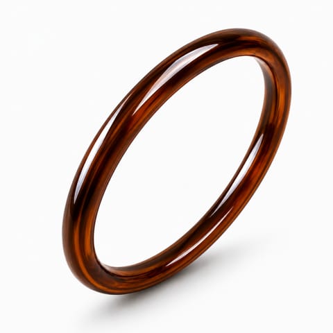 ⁨Modowa bransoletka, obręcz z żywicy, brązowa 8mm B546⁩ w sklepie Wasserman.eu