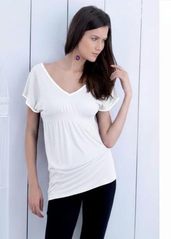 ⁨ATLANTIC LVS-445 T-shirt (White, Size M (38))⁩ at Wasserman.eu