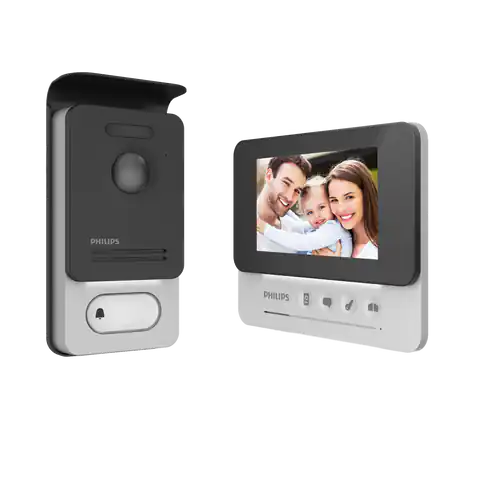 ⁨Philips WelcomeEye Compact,  Zestaw wideodomofonowy, bezsłuchawkowy, kolor, LCD 4,3", menu OSD, sterowanie bramą⁩ w sklepie Wasserman.eu