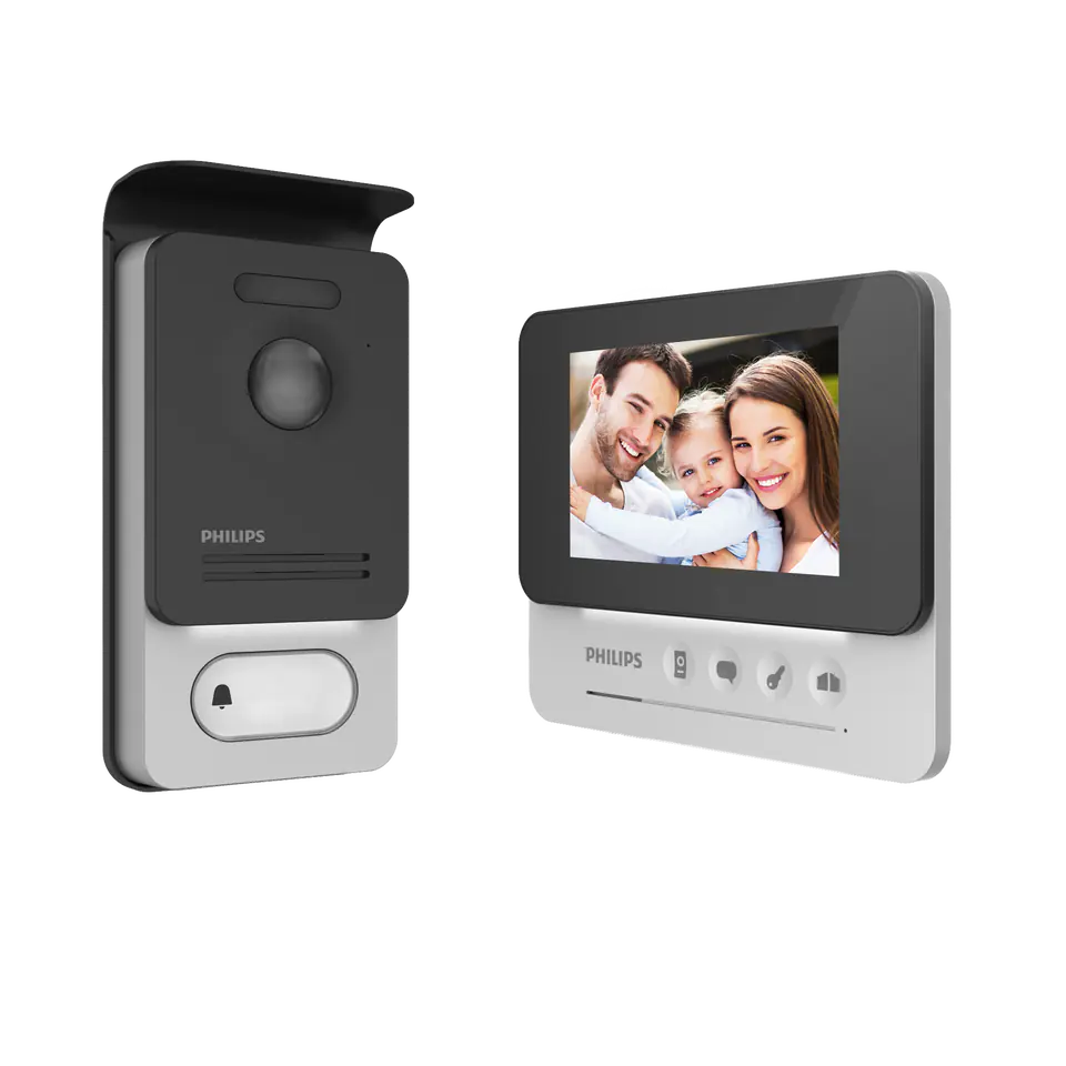 ⁨Philips WelcomeEye Compact, Video Door Phone, Headphoneless, Colour, 4.3" LCD, OSD Menu, Gate Control⁩ at Wasserman.eu