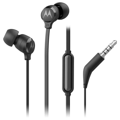 ⁨Słuchawki przewodowe douszne z mikrofonem MOTOROLA Ear Buds 3-S czarne⁩ w sklepie Wasserman.eu