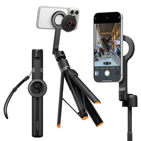 ⁨Spigen S582W MagSafe Bluetooth Selfie Stick Tripod - Statyw na smartfon / uchwyt selfie stick (Czarny)⁩ w sklepie Wasserman.eu