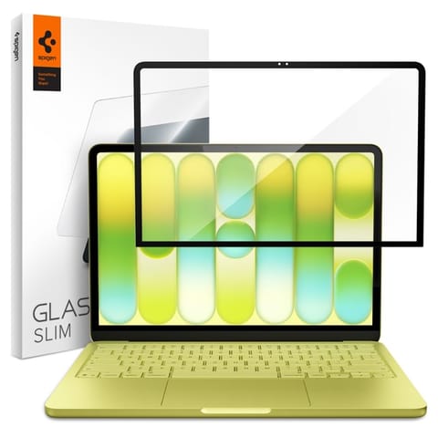 ⁨Spigen Glas.tR Slim FC - Szkło hartowane do MacBook Neo (Czarna ramka)⁩ w sklepie Wasserman.eu