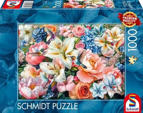 ⁨Puzzle 1000 Kolibry i kwiaty⁩ w sklepie Wasserman.eu