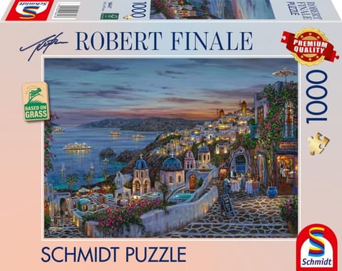 ⁨Puzzle 1000 Zachód słońca na Santorini/Grecja⁩ w sklepie Wasserman.eu