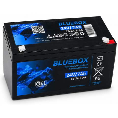 ⁨BLUEBOX Akumulator Żelowy VRLA AGM 24V7Ah Do Auta Na Akumulator⁩ w sklepie Wasserman.eu