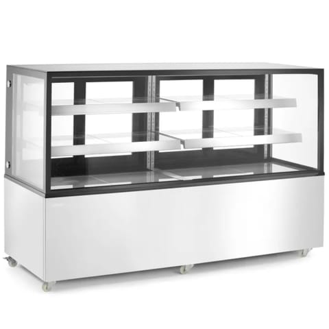 ⁨Refrigerated confectionery display cabinet 2-shelf mobile LED 610L⁩ at Wasserman.eu