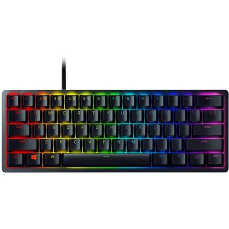 ⁨Razer Huntsman Mini, klawiatura gamingowa, oświetlenie LED RGB, US, czarna, przewodowa⁩ w sklepie Wasserman.eu