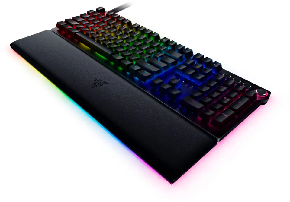 ⁨Razer Huntsman V2 Optical Gaming Keyboard Gaming keyboard, RGB LED light, US, Wired, Black, Clicky Purple Switch, Numeric keypad⁩ w sklepie Wasserman.eu