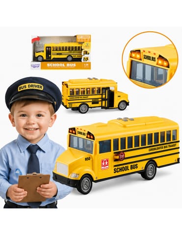 ⁨WOOPIE  Interaktywny Autobus Szkolny Elektryczny 1:20 Światło Dźwięk Prezent⁩ w sklepie Wasserman.eu