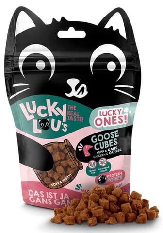 ⁨Lucky Lou Lucky Ones Cubes Kurczak & Gęś 80g⁩ w sklepie Wasserman.eu