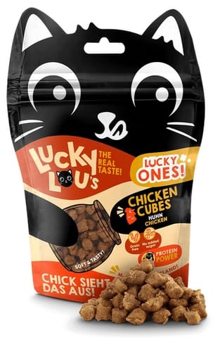 ⁨Lucky Lou Lucky Ones Cubes Kurczak 80g⁩ w sklepie Wasserman.eu