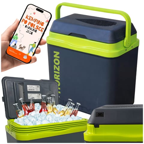 ⁨Lodówka GIO STYLE 26L Antracytowa Zielony Akcent Kamai⁩ w sklepie Wasserman.eu