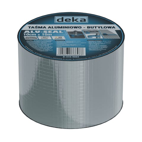 ⁨TAŚMA USZCZELNIAJĄCA DEKARSKA ALUBUTYL 10CM*10MB ALUMINIOWY⁩ w sklepie Wasserman.eu
