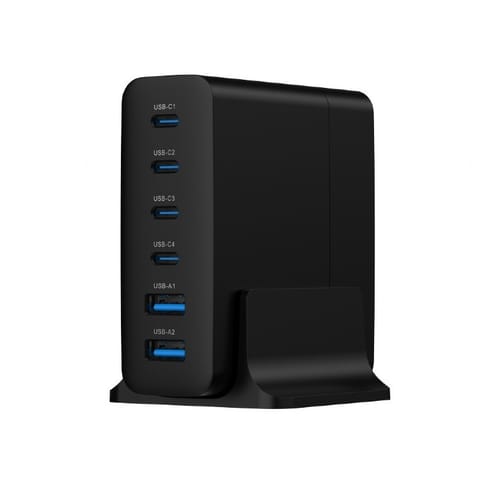 ⁨Universal charger 75W GaN 2xUSB-A 4xUSB-C fast charger black⁩ at Wasserman.eu