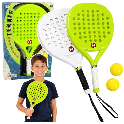 ⁨Zestaw Sportowy Do Gry W Tenisa Plażowego Ogrodowego Paletki Piłki Piankowe⁩ w sklepie Wasserman.eu