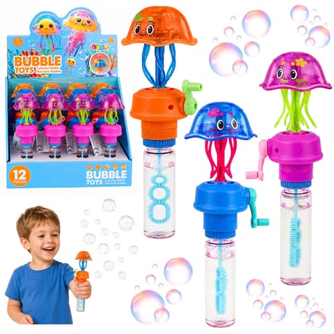 ⁨Bańki Mydlane Z Meduzą Rusza Mackami Korbka Migające Światła LED 40ML⁩ w sklepie Wasserman.eu