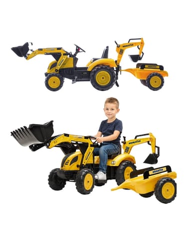 ⁨FALK Traktor na Pedały Komatsu Koparko-Ładowarka z Przyczepą 3-7 lat⁩ w sklepie Wasserman.eu