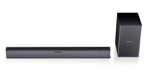 ⁨Sharp HT-SBW182 2.1 Slim Soundbar HDMI, Optisch, Bluetooth, 160 W, 74 cm mit kabellosem Subwoofer⁩ im Wasserman.eu