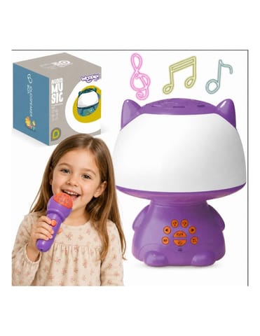 ⁨WOOPIE Multifunkcyjna Lampka RGB Głośnik Bluetooth Karaoke Modulator Głosu Karta SD AUX Fioletowa⁩ w sklepie Wasserman.eu