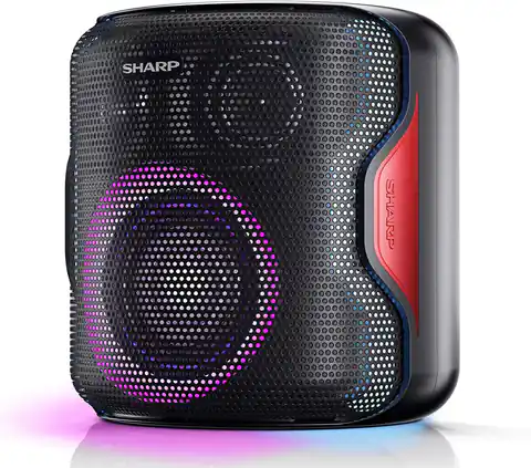 ⁨Sharp PS-919 Party Speaker 130 W, Bluetooth, Black, With Built-in Battery, TWS, USB, LED, IPX5, 14 h⁩ at Wasserman.eu