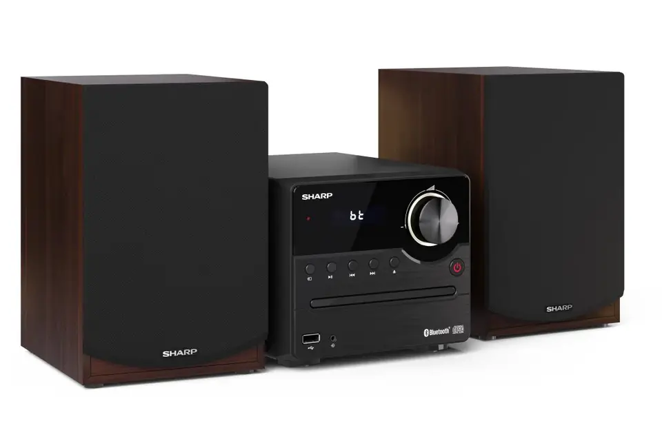 Sharp XL-B512(BR) Mikrosystem Hi-Fi, CD/FM/USB/Bluetooth v5.0, 45W, brązowy Sharp | Mikrosystem Hi-Fi | XL-B512(BR) | Port USB | w sklepie Wasserman.eu