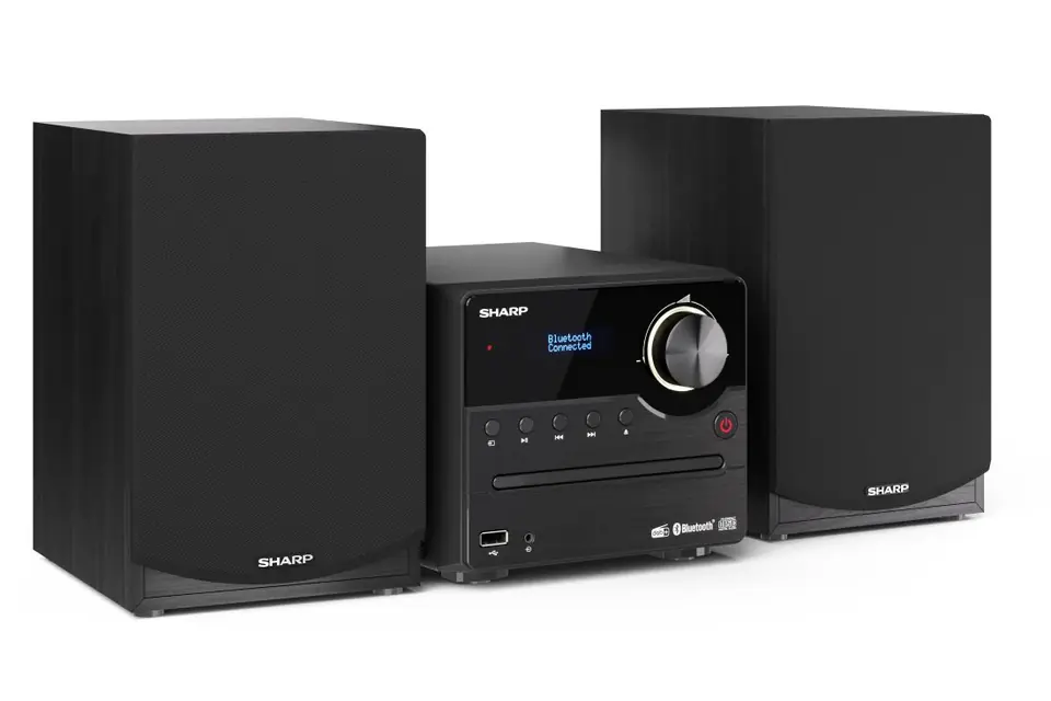 ⁨Sharp XL-B517D(BK) Hi-Fi Micro System, CD/FM/USB/Bluetooth v5.0, Aux-in, 45W, Black Sharp | Hi-Fi Micro System | XL-B517D(BK) |⁩ w sklepie Wasserman.eu