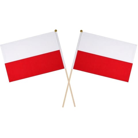 ⁨Flaga polski, chorągiewka 2szt. FL2 14x21cm BREWIS⁩ w sklepie Wasserman.eu