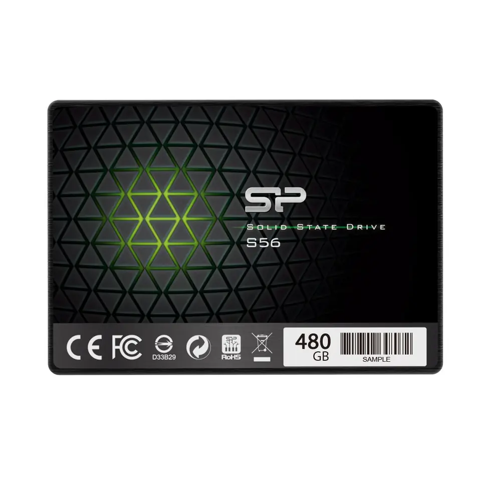 Silicon Power S56 480 GB, SSD form factor 2.5", SSD interface SATA, Write speed 530 MB/s, Read speed 560 MB/s at Wasserman.eu