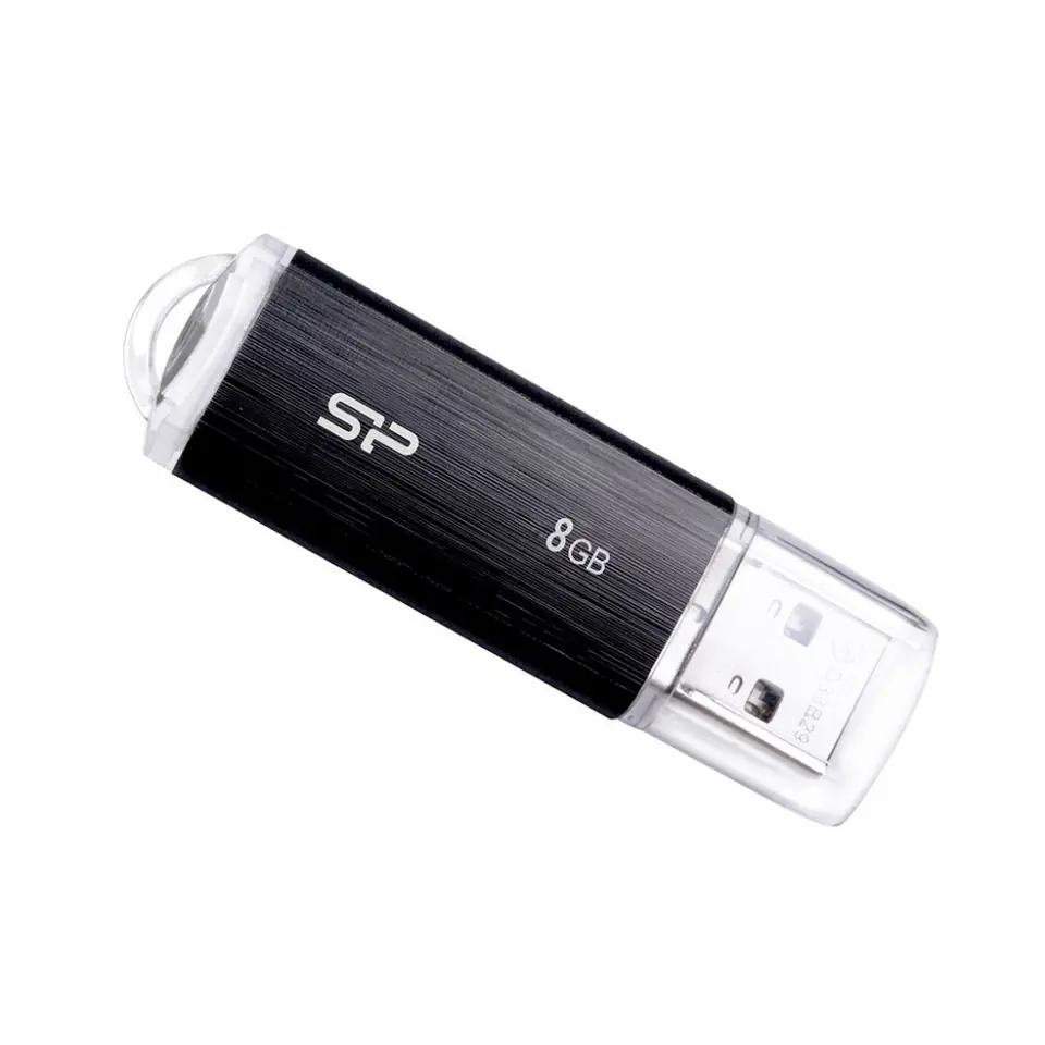 ⁨SILICON POWER Ultima U02 Pendrive USB flash drive 8 GB USB 2.0 (SP008GBUF2U02V1K) Black⁩ at Wasserman.eu