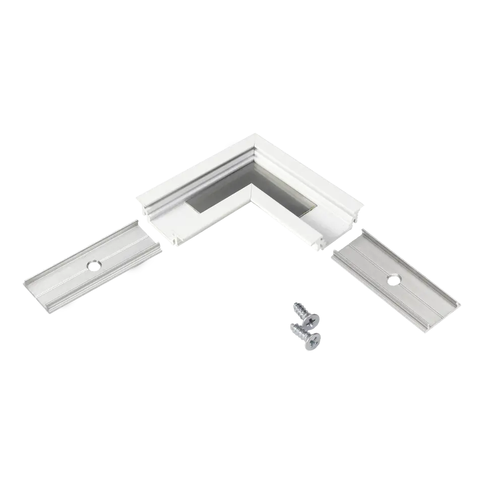 ⁨L GROOVE10 connector for aluminium profiles, white /op⁩ at Wasserman.eu