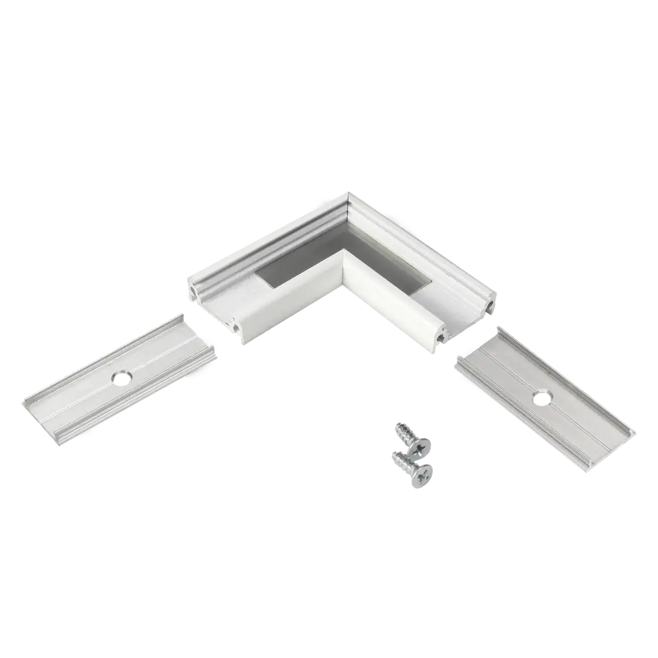 ⁨SURFACE10 90° connector for aluminium profiles, white /op⁩ at Wasserman.eu