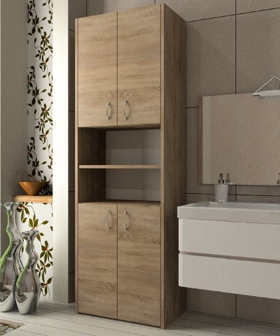 ⁨Słupek łazienkowy Adaś 4D sonoma 56 cm⁩ w sklepie Wasserman.eu