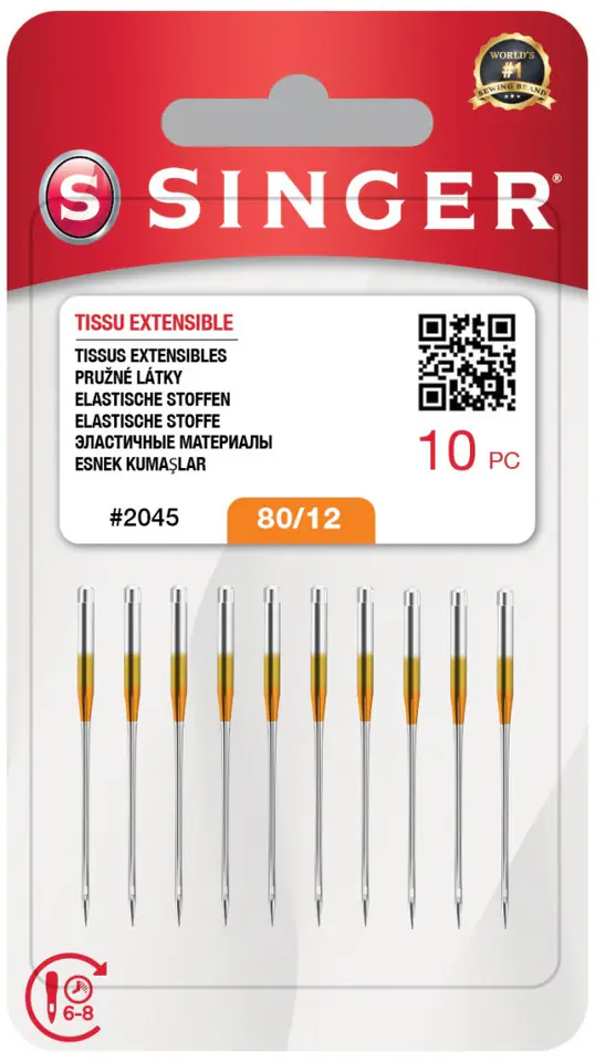 Nadel SINGER N2045 -12/80 Blister 10pcs stretch im Wasserman.eu