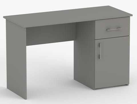 ⁨Biurko FRANEK 120 cm z szuflada Szary⁩ w sklepie Wasserman.eu