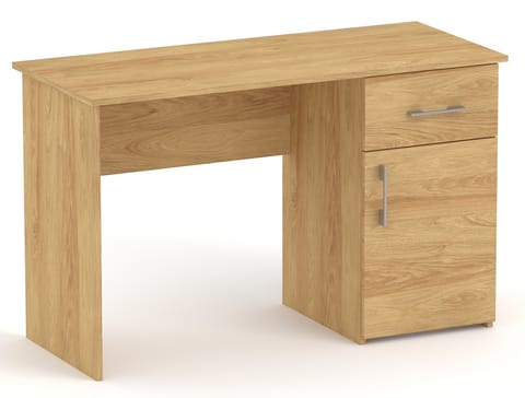 ⁨Biurko FRANEK 120 cm z szuflada Hikora Naturalna⁩ w sklepie Wasserman.eu