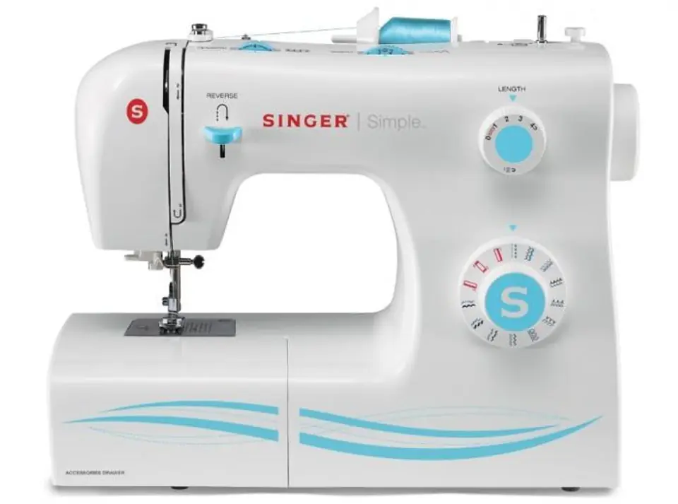 ⁨Singer SMC 2263/00 Sewing Machine Singer 2263 White, Number of stitches 23 Built-in Stitches, Number of buttonholes 1, Automati⁩ w sklepie Wasserman.eu