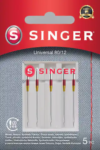 ⁨Singer Universal Needle 80/12 5PK for Woven Fabrics⁩ at Wasserman.eu
